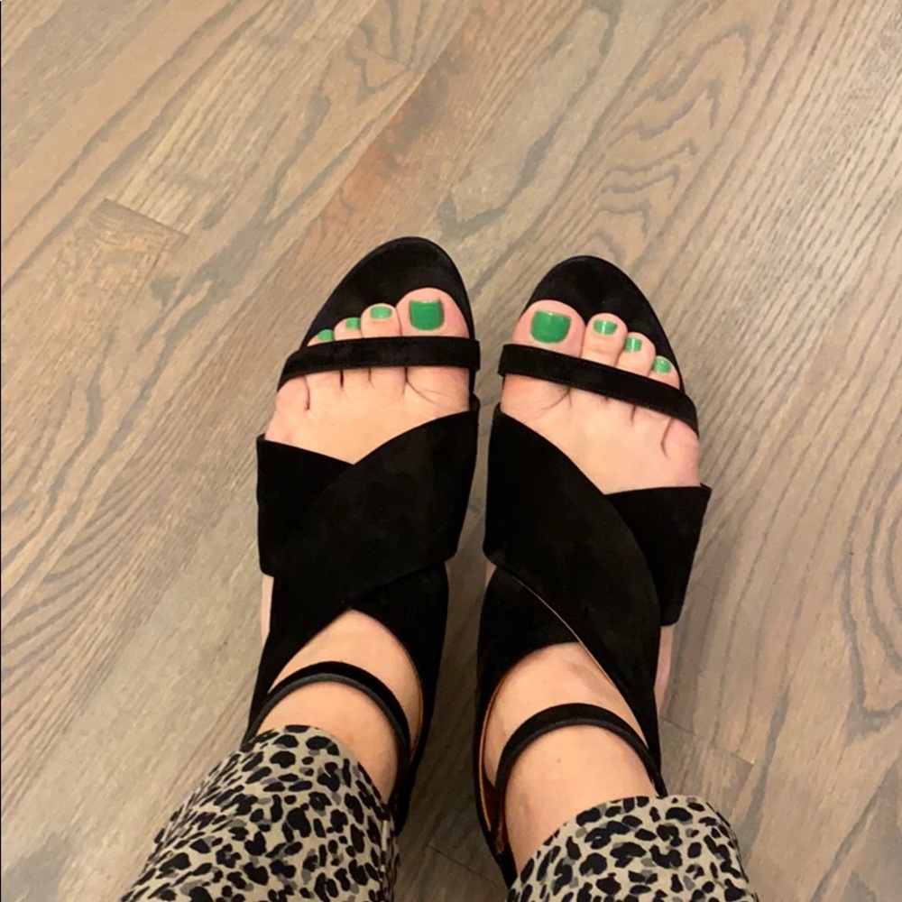 Authentic Givenchy Black Suede Sandals. - image 3